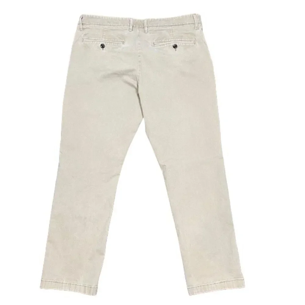 Goodfellow Hennepin Chino Athletic Khaki Beige Tan Flat‎ Front Men's Size 38x30